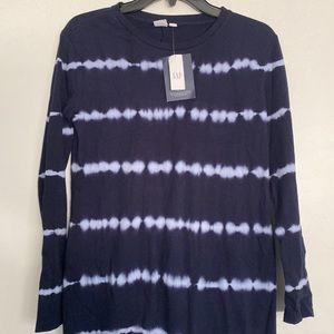Gap Women's Crew Neck Long Sleeve Tie-Dye Dress